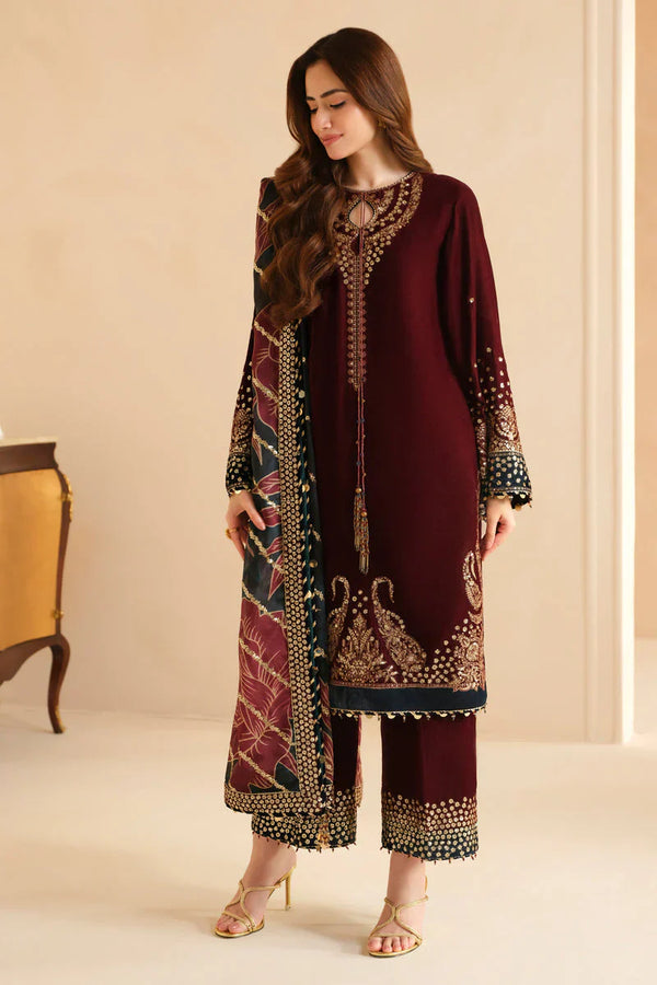 JAZMIN FORMALS EMBROIDERED VELVET - 3 PC UNSTITCHED