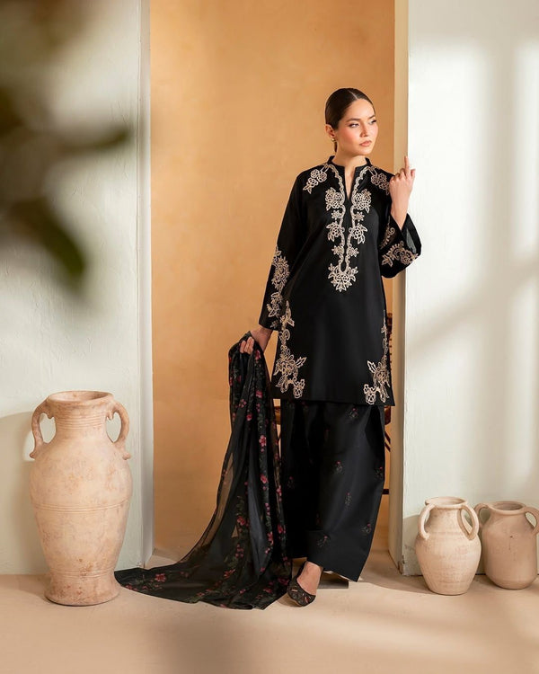 Dhanak Embroidered 3-piece