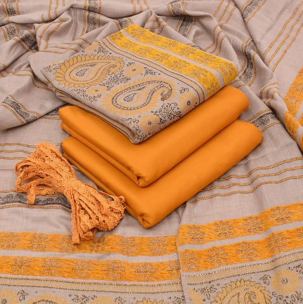 Dhanak 3-Piece With Wool Shawl