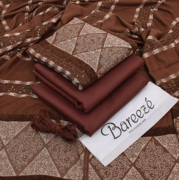 Dhanak 3-Piece With Wool Shawl