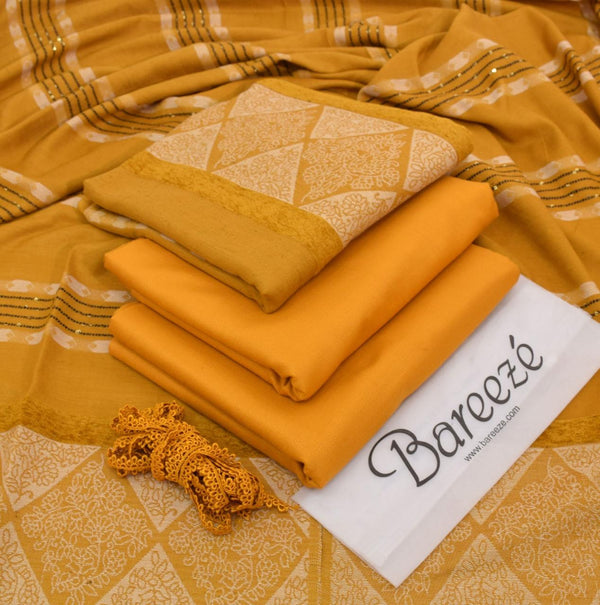 Dhanak 3-Piece With Wool Shawl